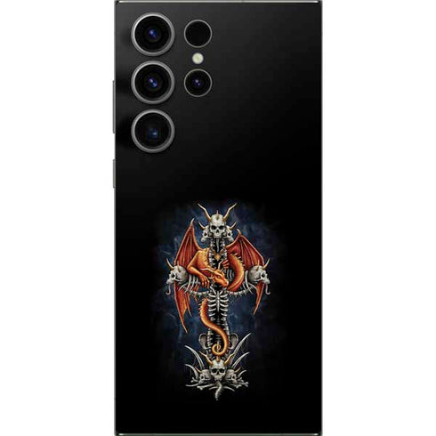 Gothic Dragon & Skull Cross by Sarah Richter Galaxy S25 Ultra Skin